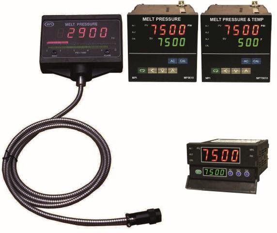 Melt Pressure indicator and controllers with alarms
