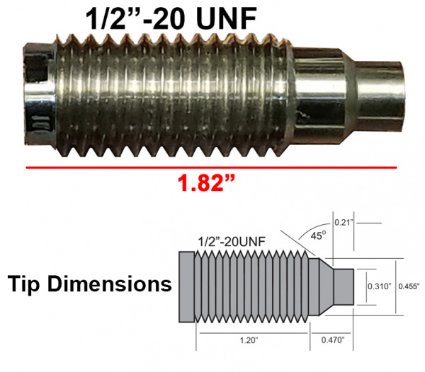 1 unf резьба. 1/2 20 UNF резьба. Резьба 7/16-20 UNF. 1/2-20 UNF Размеры патрона. Диаметр резьбы 1/2-20unf.