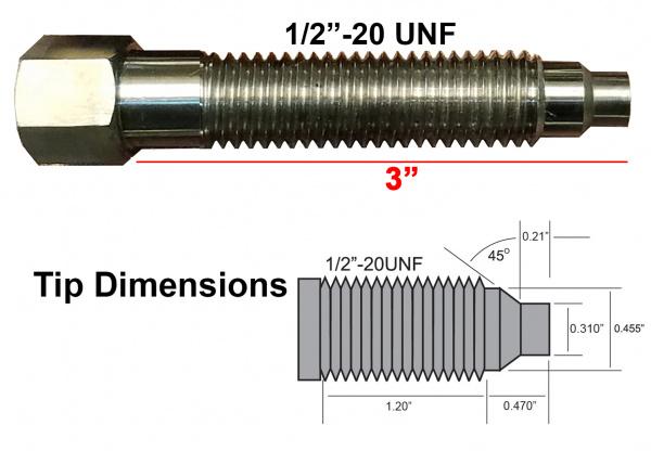 5500psi, 1/2-20UNF, 3